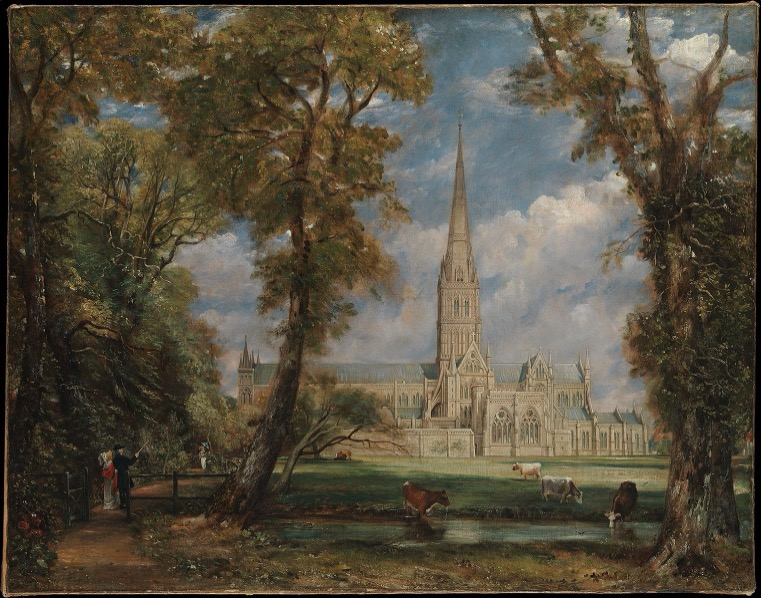 John Constable, Salisbury Cathedral from the Bishop’s Garden (1823)